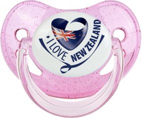 I Love New Zealand Sucete Physiologique Rose à paillette