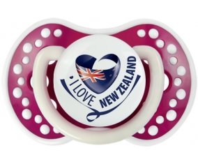 I Love New Zealand Tétine LOVI Dynamic Fuchsia phosphorescente