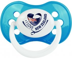 I Love New Zealand Sucette Anatomique Cyan classique
