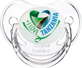 I Love Tanzania Sucette Physiologique Transparent classique