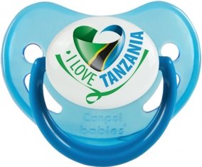I Love Tanzania Sucette Physiologique Bleue phosphorescente