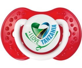 I Love Tanzania Sucette LOVI Dynamic Blanc-rouge classique