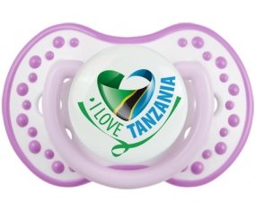 I Love Tanzania Sucette LOVI Dynamic Blanc-mauve classique