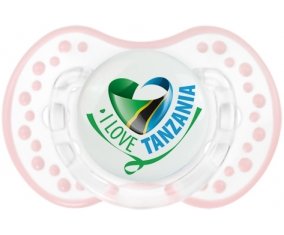 I Love Tanzania Sucette LOVI Dynamic Retro-blanc-rose-tendre classique