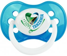 I Love Tanzania Tétine Anatomique Cyan classique