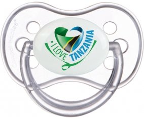I Love Tanzania Tétine Anatomique Transparente classique