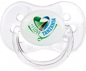 I Love Tanzania Sucette Cerise Transparent classique