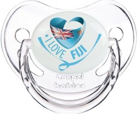 I Love Fiji Sucette Physiologique Transparent classique