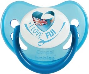 I Love Fiji Sucette Physiologique Bleue phosphorescente