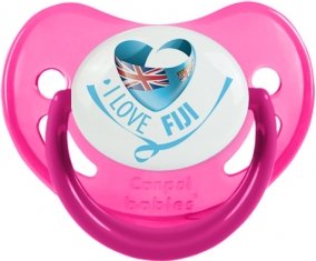 I Love Fiji Sucette Physiologique Rose phosphorescente