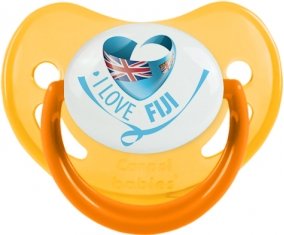 I Love Fiji Sucette Physiologique Jaune phosphorescente
