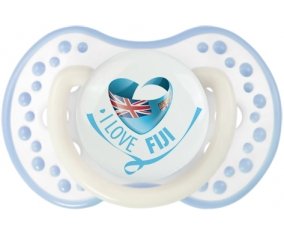 I Love Fiji Sucette LOVI Dynamic Blanc-cyan classique