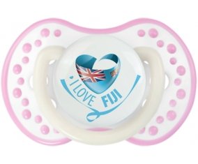 I Love Fiji Sucette LOVI Dynamic Blanc-rose phosphorescente
