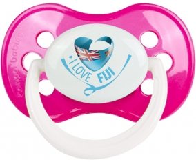 I Love Fiji Sucette Anatomique Rose foncé classique