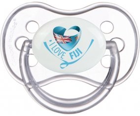 I Love Fiji Sucette Anatomique Transparente classique