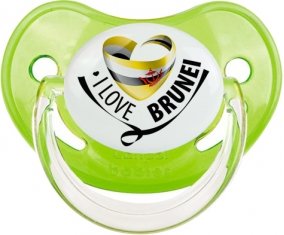 I Love Brunei Tétine Physiologique Vert classique