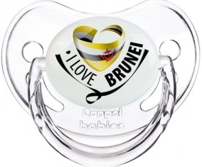 I Love Brunei Tétine Physiologique Transparent classique