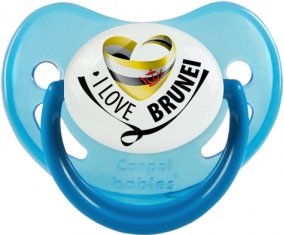 I Love Brunei Tétine Physiologique Bleue phosphorescente