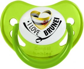 I Love Brunei Tétine Physiologique Vert phosphorescente