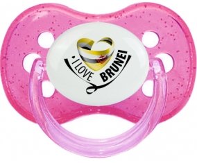 I Love Brunei Sucete Cerise Rose à paillette
