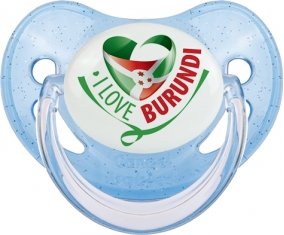 I Love Burundi Sucete Physiologique Bleue à paillette
