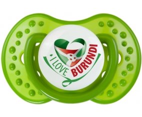 I Love Burundi Tétine LOVI Dynamic Vert classique