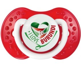 I Love Burundi Tétine LOVI Dynamic Blanc-rouge classique