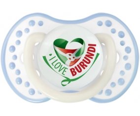I Love Burundi Tétine LOVI Dynamic Blanc-cyan classique