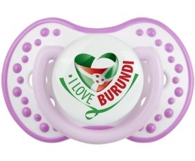 I Love Burundi Tétine LOVI Dynamic Blanc-mauve classique