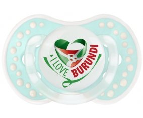 I Love Burundi Tétine LOVI Dynamic Retro-turquoise-lagon classique