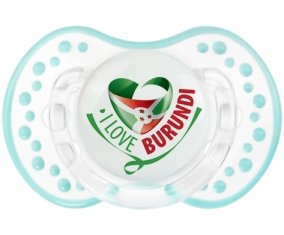 I Love Burundi Tétine LOVI Dynamic Retro-blanc-lagon classique