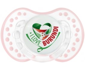 I Love Burundi Tétine LOVI Dynamic Retro-blanc-rose-tendre classique
