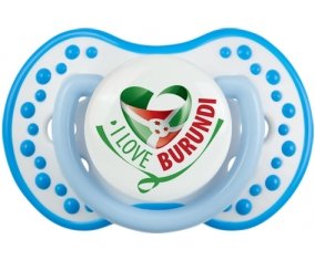 I Love Burundi Tétine LOVI Dynamic Blanc-bleu phosphorescente