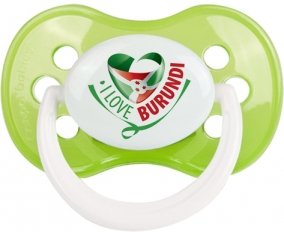 I Love Burundi Sucette Anatomique Vert classique