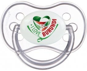I Love Burundi Sucette Anatomique Transparente classique