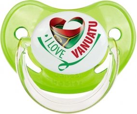 I Love Vanuatu Sucette Physiologique Vert classique
