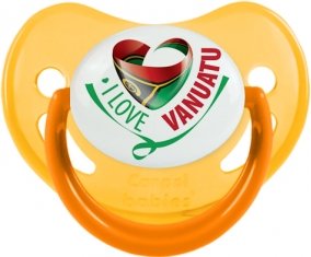 I Love Vanuatu Sucette Physiologique Jaune phosphorescente