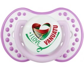 I Love Vanuatu Sucette LOVI Dynamic Blanc-mauve classique