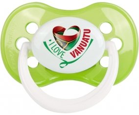 I Love Vanuatu Tétine Anatomique Vert classique