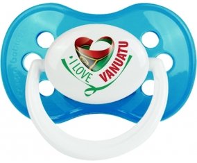 I Love Vanuatu Tétine Anatomique Cyan classique