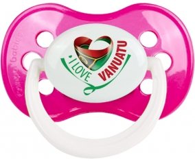 I Love Vanuatu Tétine Anatomique Rose foncé classique