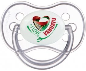 I Love Vanuatu Tétine Anatomique Transparente classique
