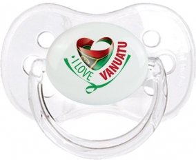 I Love Vanuatu Sucette Cerise Transparent classique