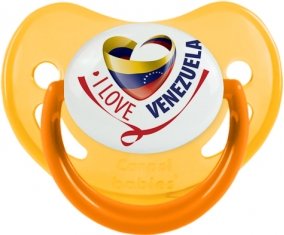 I Love Venezuela Sucette Physiologique Jaune phosphorescente