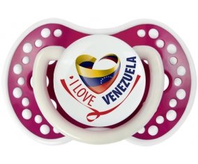 I Love Venezuela Sucette LOVI Dynamic Fuchsia phosphorescente