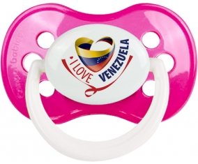 I Love Venezuela Sucette Anatomique Rose foncé classique