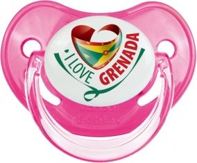 I Love Grenada Tétine Physiologique Rose classique