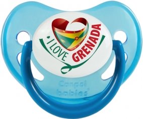 I Love Grenada Tétine Physiologique Bleue phosphorescente