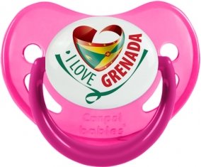 I Love Grenada Tétine Physiologique Rose phosphorescente