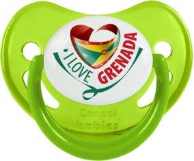 I Love Grenada Tétine Physiologique Vert phosphorescente